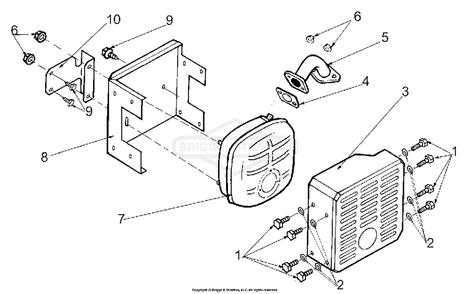 Part Location Diagram of 102306GS Briggs and Stratton Nut flange m8